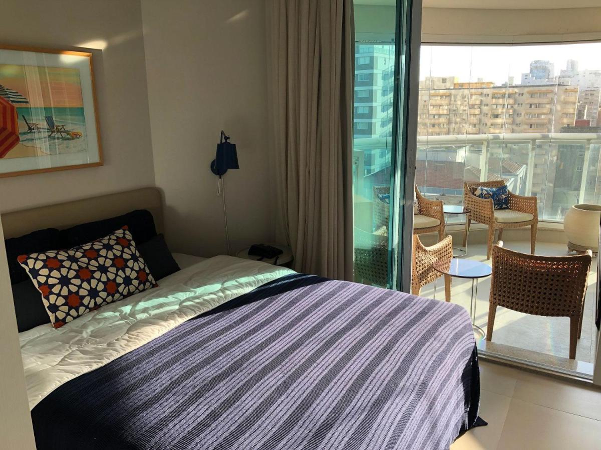 Ferienwohnung Estanconfor Santos Com Vista Mar Ac Garagem Sacada Fechada Exterior foto