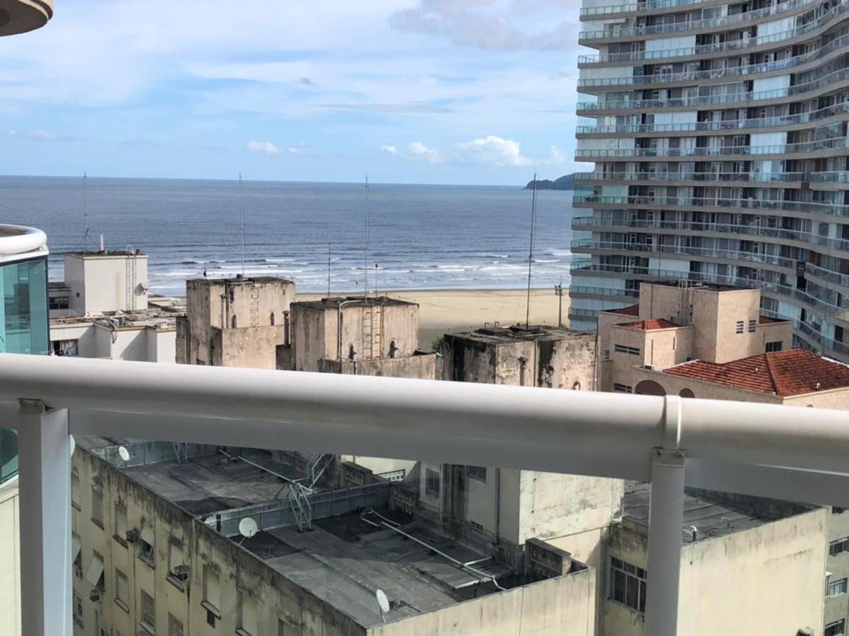 Ferienwohnung Estanconfor Santos Com Vista Mar Ac Garagem Sacada Fechada Exterior foto
